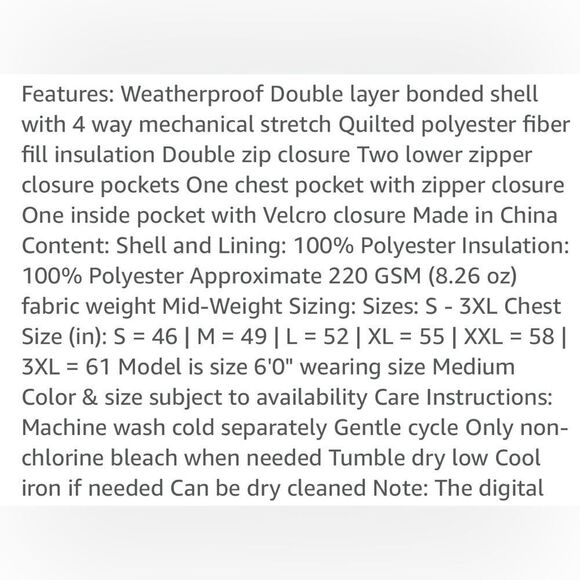 Weatherproof Black Ultra Tech Removable Fleece Lined Hood Jacket Coat. Small. - Picture 13 of 14